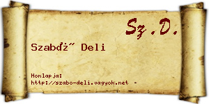 Szabó Deli névjegykártya